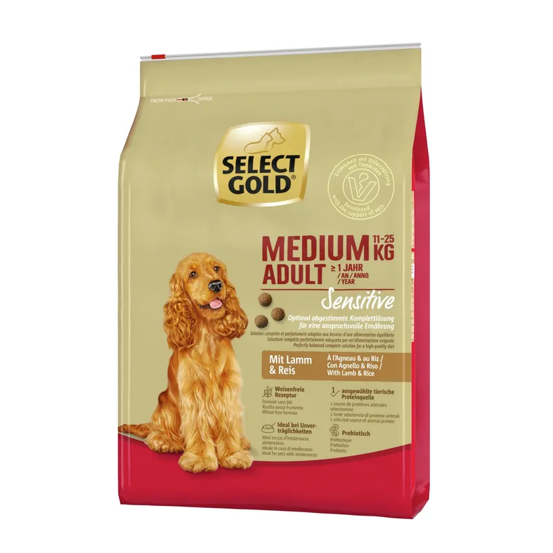 Beliebt Select Gold Sensitive Adult Medium Lamm 4 kg